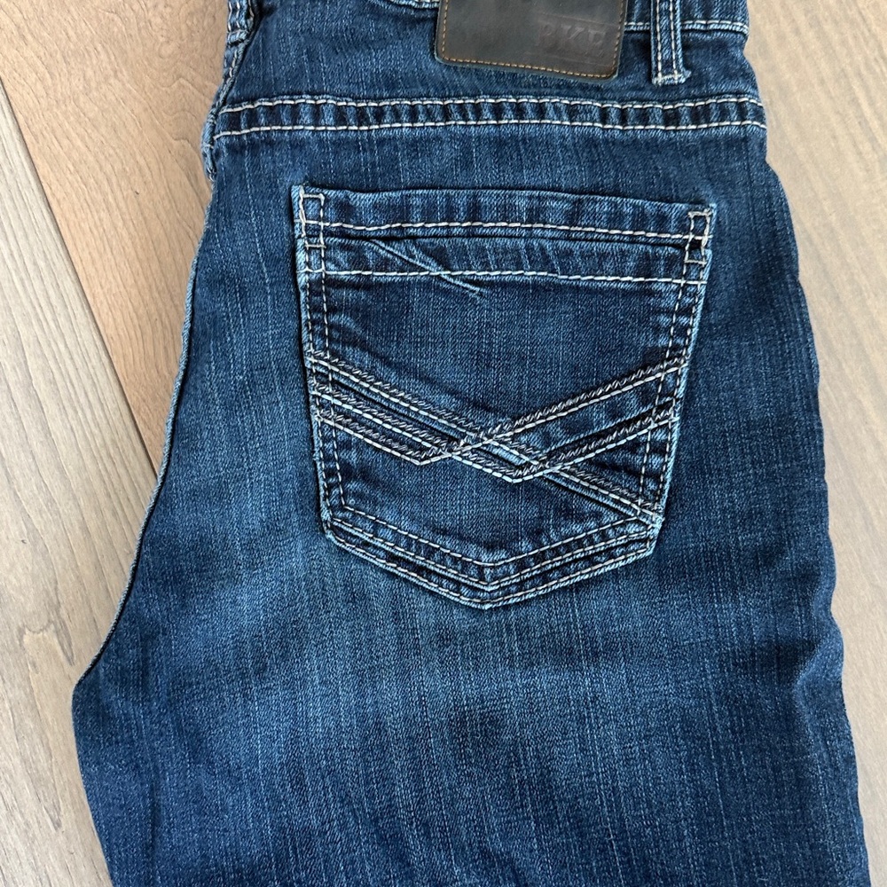 BKE Men's Dark Blue Straight Jeans - Picture 2 of 5